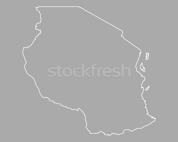 Stock foto: Karte · Tansania · Hintergrund · isoliert · Illustration