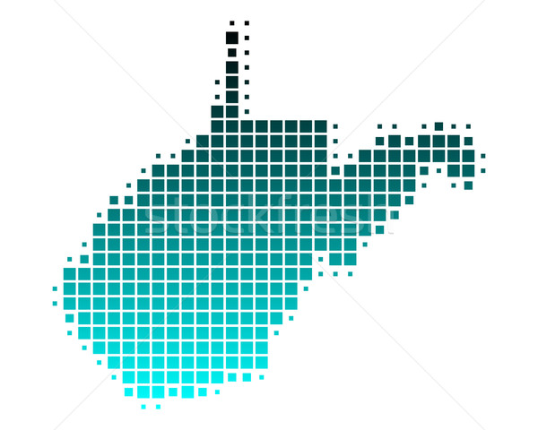 地図 ウェストバージニア州 緑 青 パターン アメリカ ストックフォト © rbiedermann