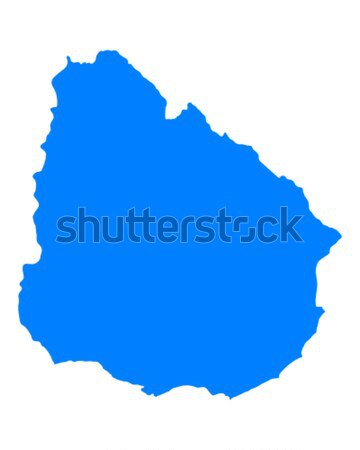 Harita Uruguay yeşil mavi seyahat vektör Stok fotoğraf © rbiedermann