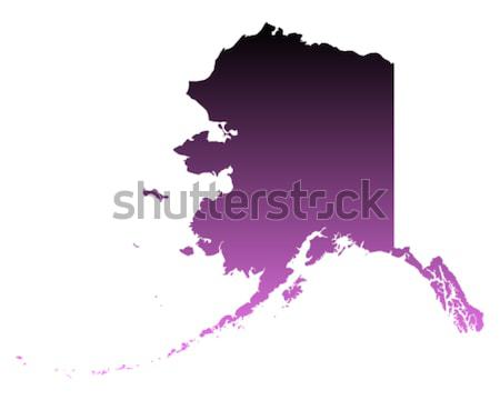 Carte Alaska Voyage rose Amérique USA [[stock_photo]] © rbiedermann