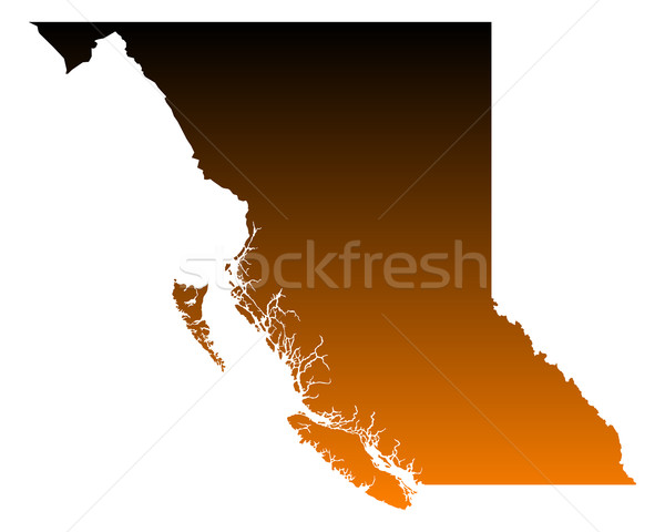 Map of British Columbia Stock photo © rbiedermann