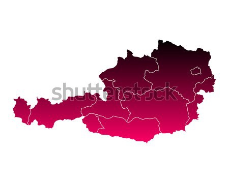 Map of Austria Stock photo © rbiedermann
