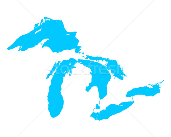 Mapa viajar lago EUA Michigan Foto stock © rbiedermann