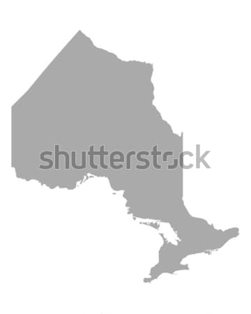 Hartă ontario fundal alb linie Canada Imagine de stoc © rbiedermann