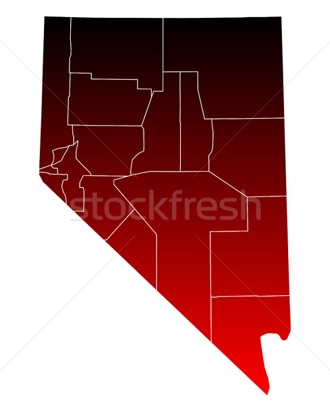 Hartă Nevada călători roşu SUA izolat Imagine de stoc © rbiedermann