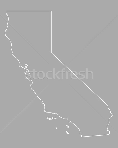 Karte Kalifornien Hintergrund line USA Stock foto © rbiedermann