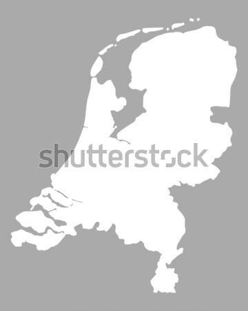 Kaart Nederland achtergrond lijn holland Stockfoto © rbiedermann