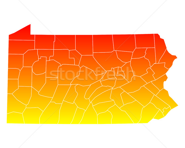 Stock fotó: Térkép · USA · vektor · izolált · illusztráció · földrajz