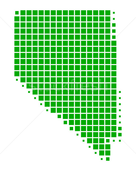 Mapa Nevada verde patrón América cuadrados Foto stock © rbiedermann