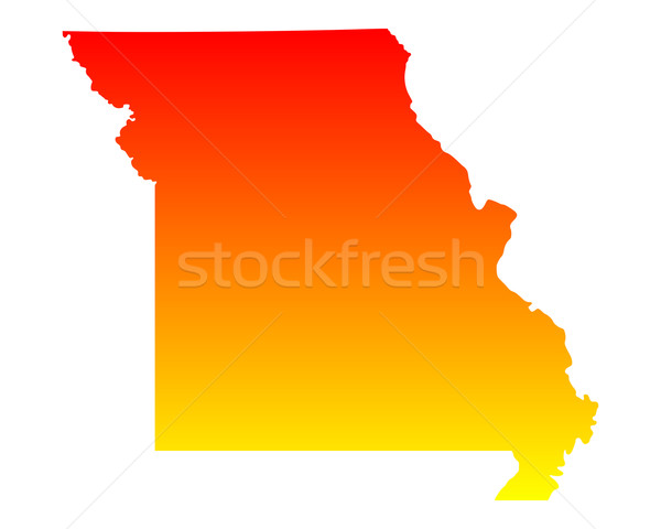 Kaart Missouri reizen amerika USA geïsoleerd Stockfoto © rbiedermann