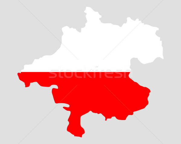 Map and flag of Upper Austria Stock photo © rbiedermann