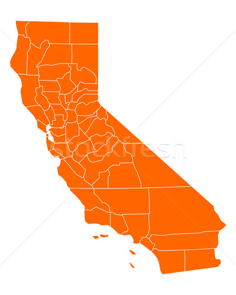 карта Калифорния путешествия США изолированный иллюстрация Сток-фото © rbiedermann