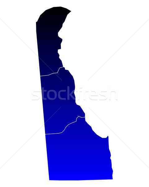 Mapa Delaware azul viaje EUA aislado Foto stock © rbiedermann