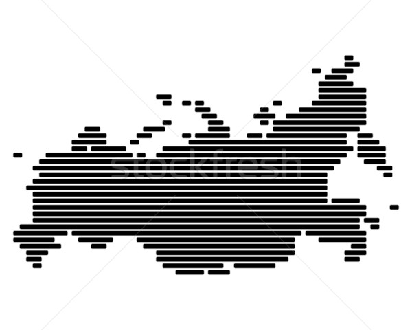 Mapa Rússia preto linha linhas ponto Foto stock © rbiedermann