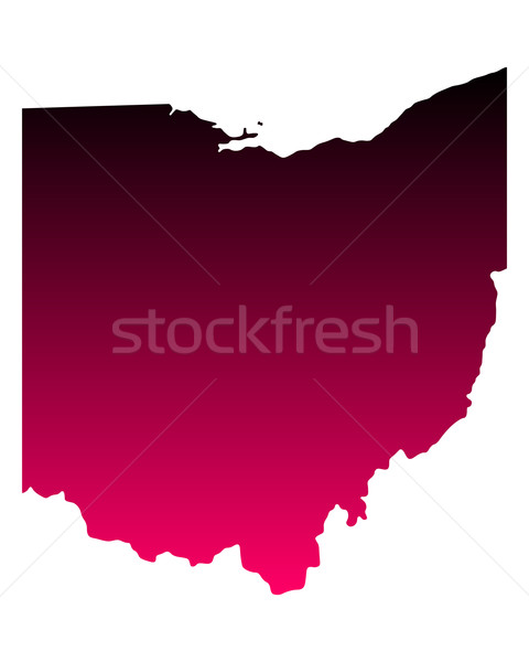 Kaart Ohio reizen roze amerika paars Stockfoto © rbiedermann