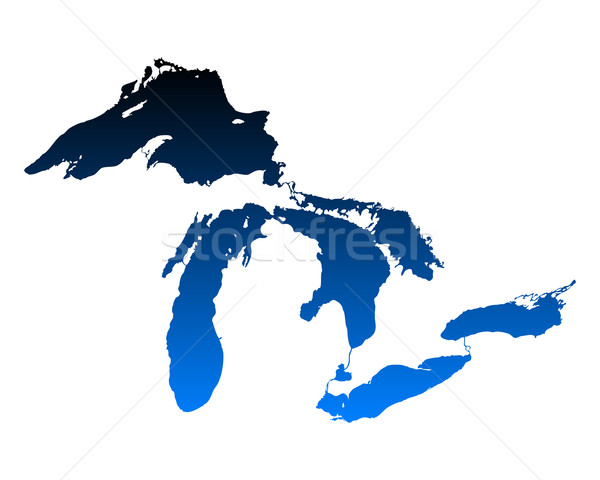 Mapa azul viajar américa Michigan Foto stock © rbiedermann