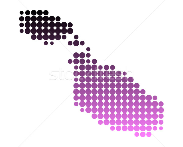 Mappa Malta pattern cerchio punto illustrazione Foto d'archivio © rbiedermann