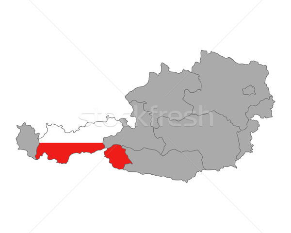 Map of Austria with flag of Tyrol Stock photo © rbiedermann