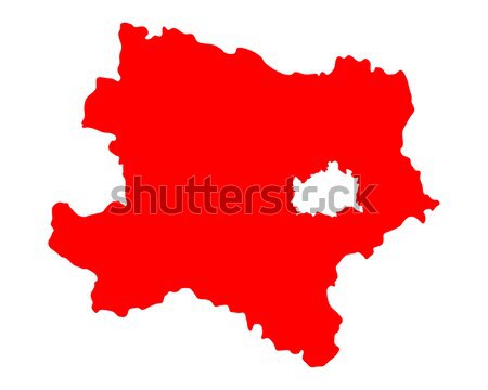 Térkép alsó Ausztria piros vektor izolált Stock fotó © rbiedermann