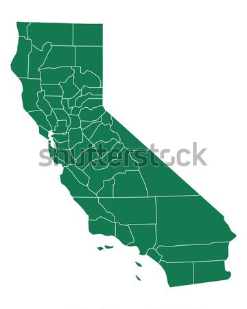 Stockfoto: Kaart · Californië · achtergrond · groene · lijn · vector