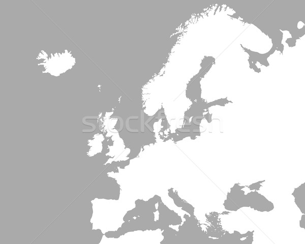 Carte Europe fond blanche ligne [[stock_photo]] © rbiedermann