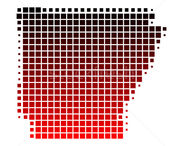 Térkép Arkansas piros minta Amerika tér Stock fotó © rbiedermann