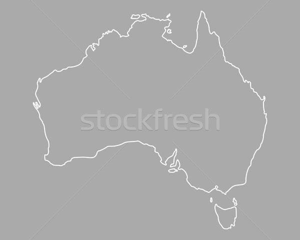 Mapa Austrália fundo isolado ilustração Foto stock © rbiedermann
