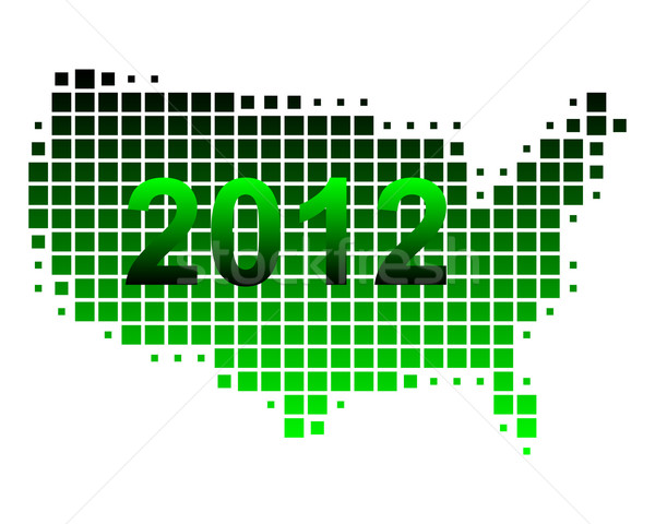 Karte USA 2012 Hintergrund grünen Muster Stock foto © rbiedermann