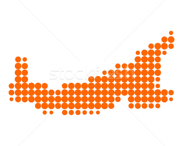 Mapa isla del príncipe eduardo patrón círculo punto Canadá Foto stock © rbiedermann
