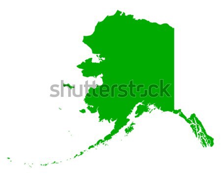 Mappa Alaska verde viaggio america USA Foto d'archivio © rbiedermann