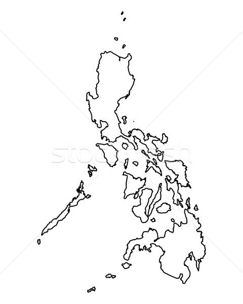 Carte Philippines fond isolé illustration [[stock_photo]] © rbiedermann