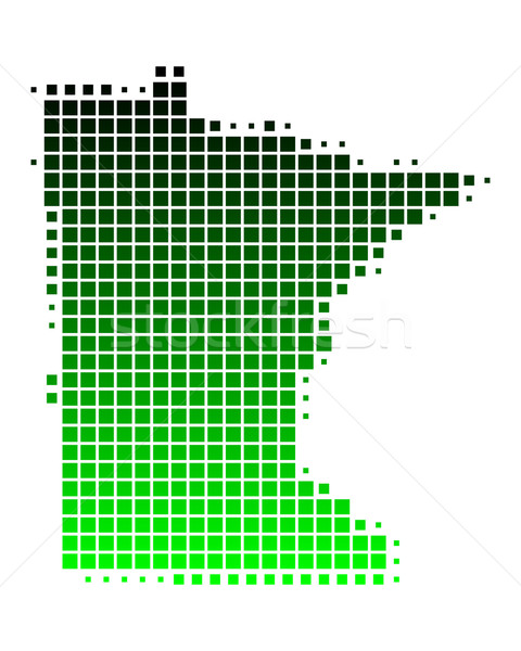 Stock foto: Karte · Minnesota · grünen · Muster · america · Platz