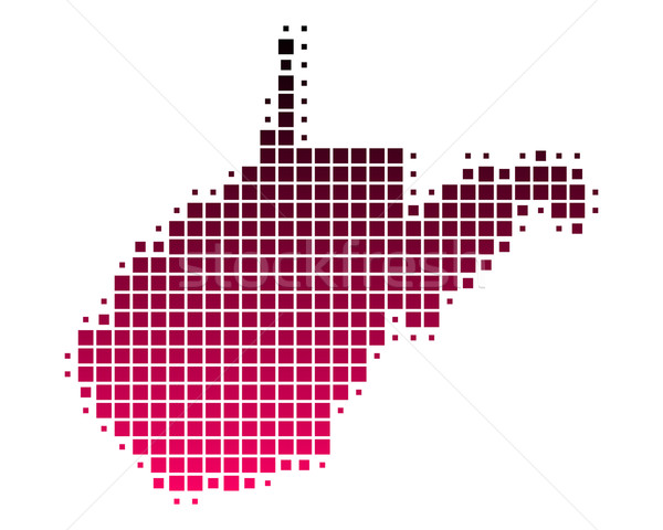 地圖 西弗吉尼亞州 模式 粉紅色 美國 紫色 商業照片 © rbiedermann