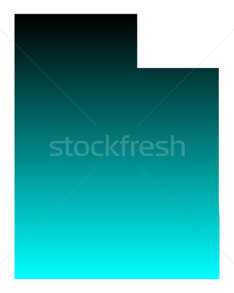 Stockfoto: Kaart · Utah · groene · Blauw · reizen · amerika