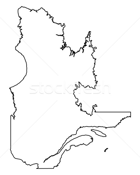 Harita Quebec Kanada yalıtılmış örnek gri Stok fotoğraf © rbiedermann