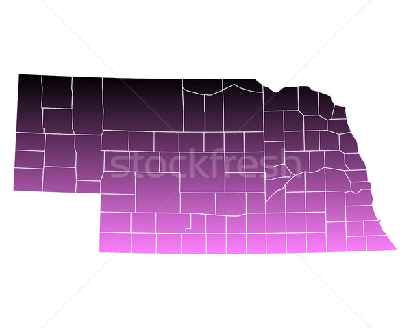 Map of Nebraska Stock photo © rbiedermann