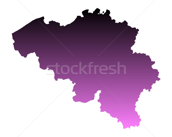 Kaart België reizen roze vector Stockfoto © rbiedermann