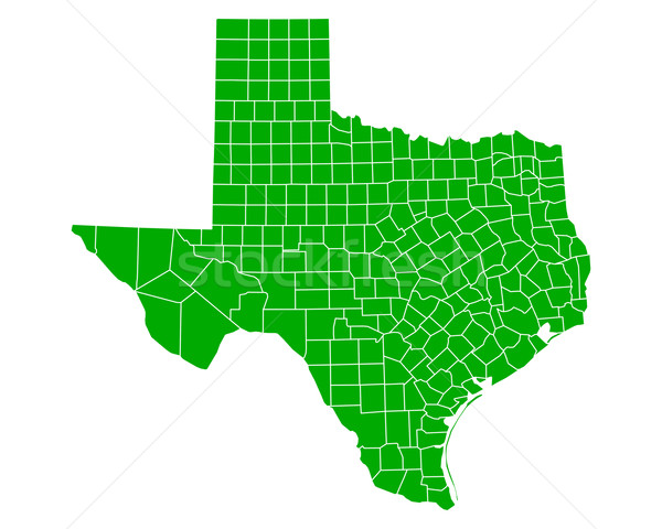 Stock fotó: Térkép · Texas · zöld · vonal · vektor · illusztráció