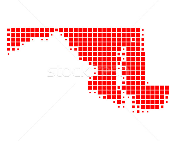 Mappa Maryland rosso pattern america USA Foto d'archivio © rbiedermann