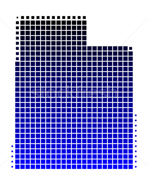 Сток-фото: карта · Юта · синий · шаблон · Америки · квадратный