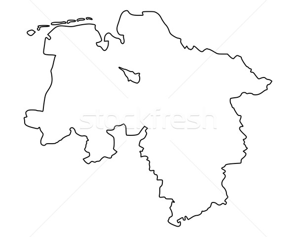 ストックフォト: 地図 · ベクトル · ドイツ · 孤立した · グレー