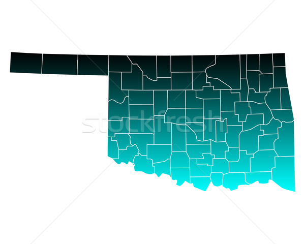 Map of Oklahoma Stock photo © rbiedermann