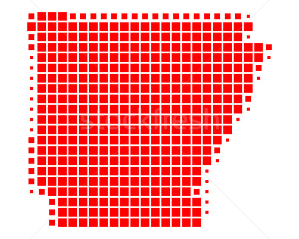 карта Арканзас красный шаблон Америки квадратный Сток-фото © rbiedermann