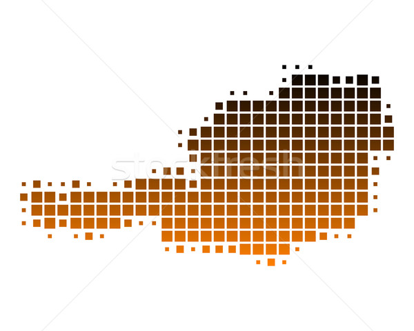 Mapa Áustria viajar padrão praça ilustração Foto stock © rbiedermann