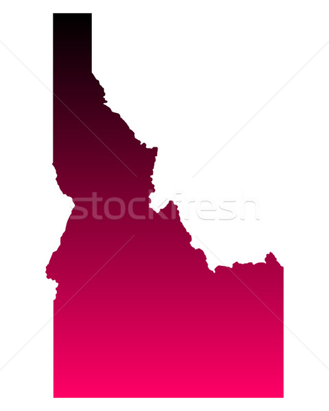 Mapa Idaho viaje rosa América púrpura Foto stock © rbiedermann