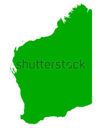 Mapa ocidental Austrália verde vetor Foto stock © rbiedermann