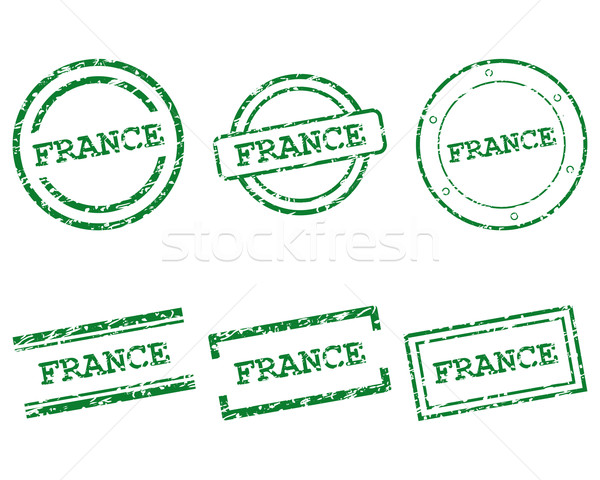 Frankrijk postzegels stempel grafische tag zegel Stockfoto © rbiedermann