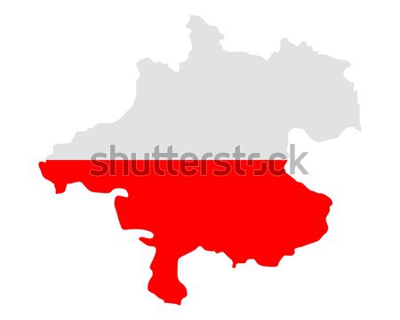 Map and flag of Upper Austria Stock photo © rbiedermann