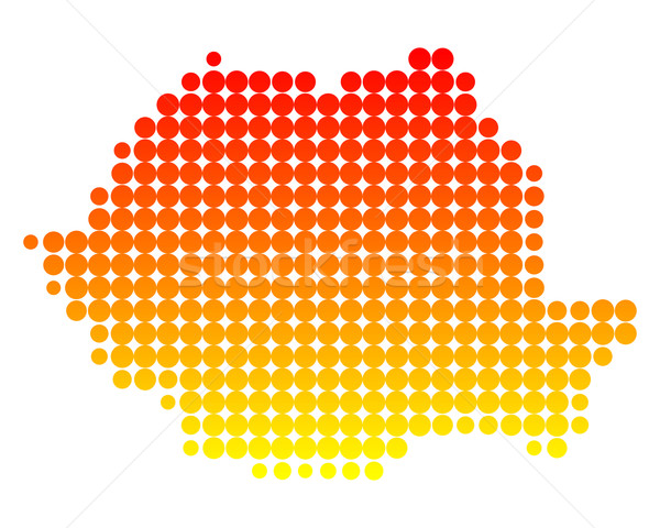 Map of Romania Stock photo © rbiedermann