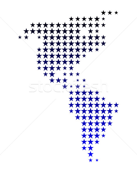 Mapa américa estrelas padrão ponto ilustração Foto stock © rbiedermann